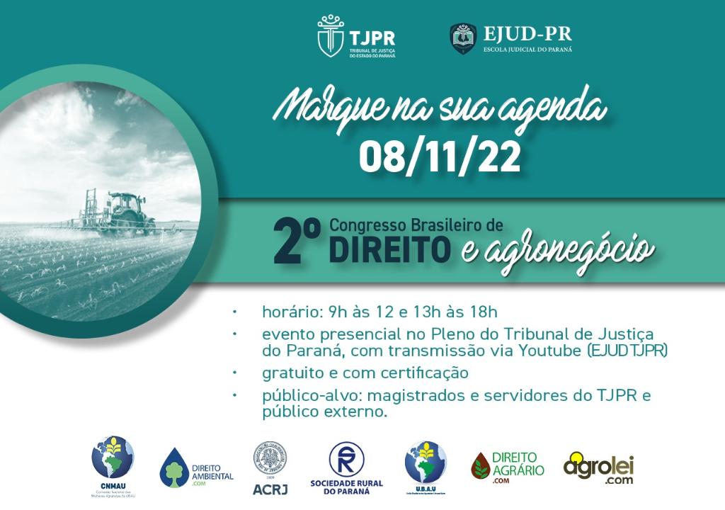 Evento: 2º Congresso Brasileiro de Direito e Agronegócio
